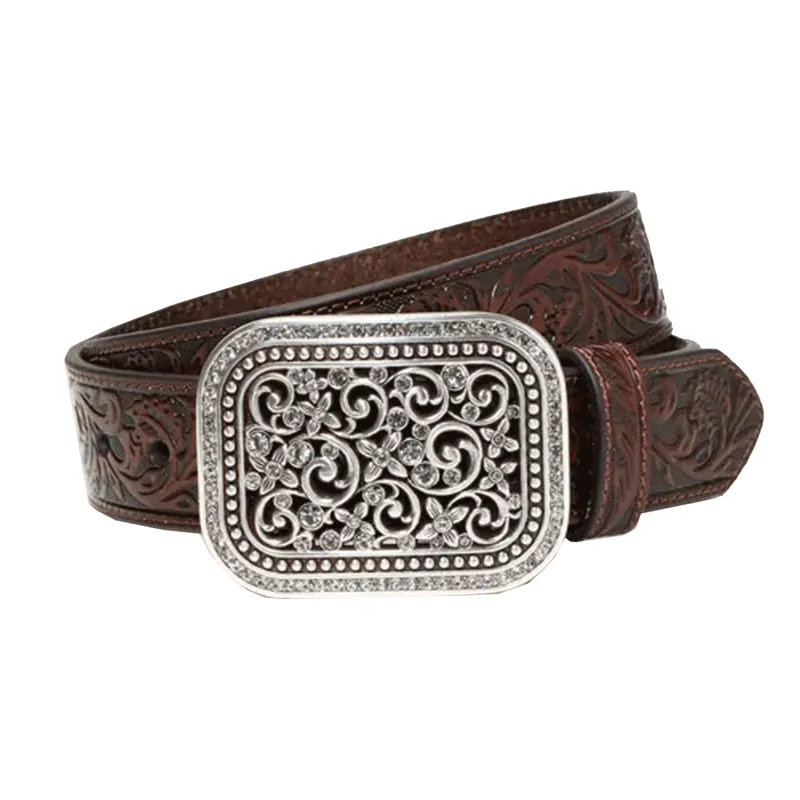 Ariat Jackie Rhinestone Filigree Belt Brown