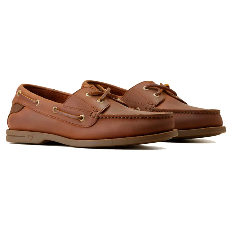 Ariat Mens Antigua Boat Shoe Bridle Brown