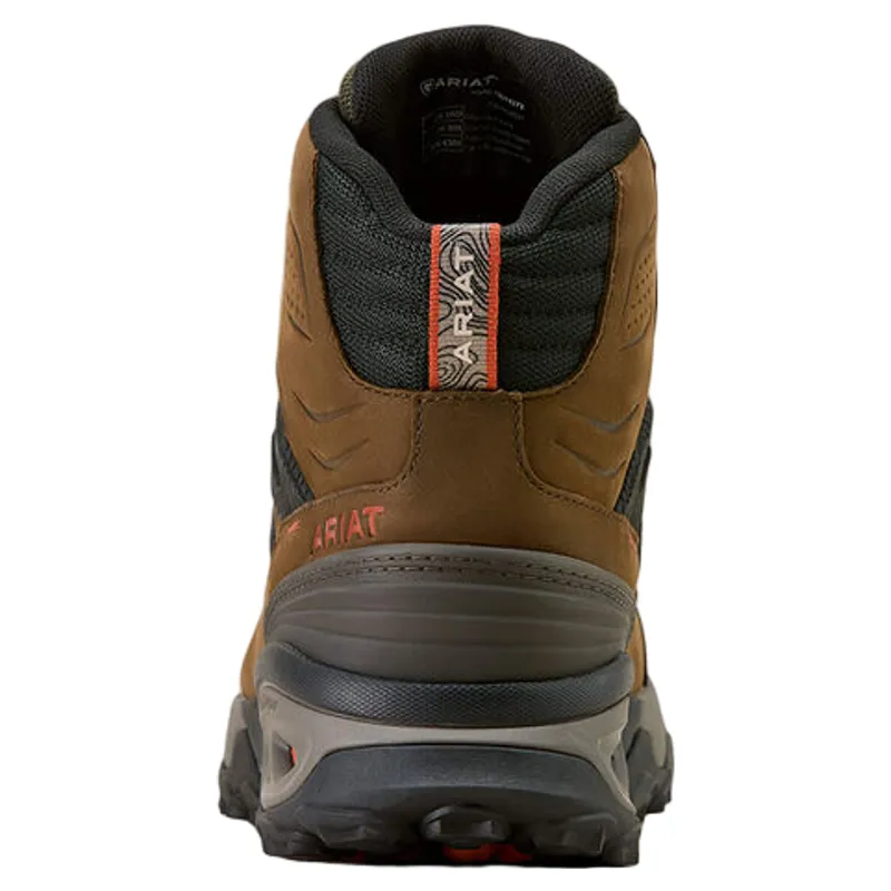 Ariat Traverse Mid Waterproof Hiking Boots Men Brown Bark-6