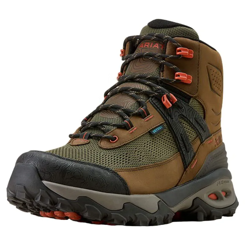 Ariat Traverse Mid Waterproof Hiking Boots Men Brown Bark-8