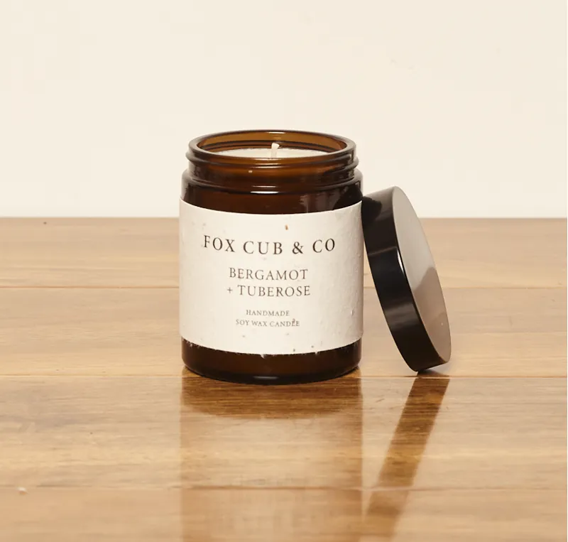 Fox Cub and Co Bergamot and Tuberose Candle