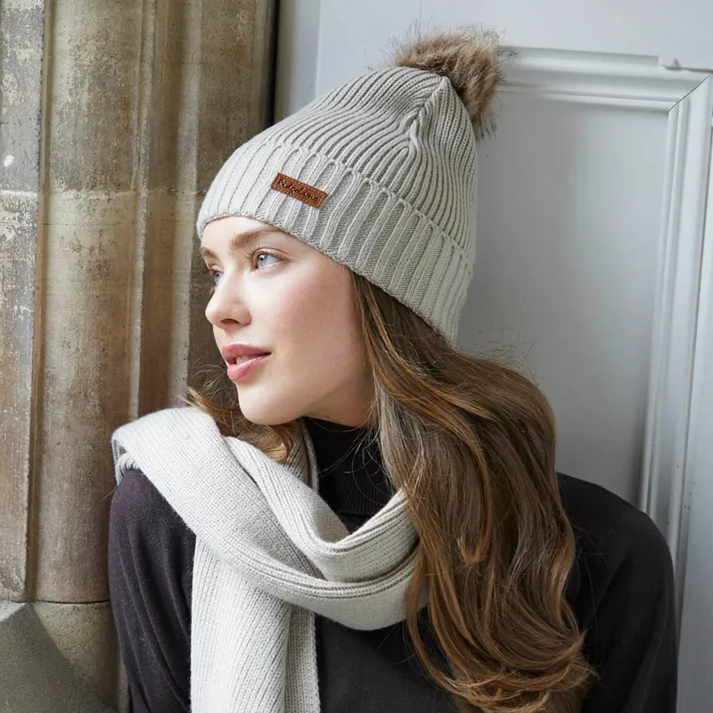 Ridgeline Baltic Hat and Scarf Set in Sand-5