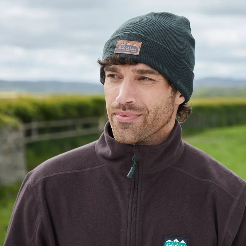Ridgeline Heritage Fine Knit Beanie in Deep Forest-4