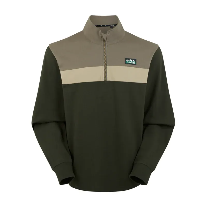 Ridgeline Backslider Rugby Top Olive Multi