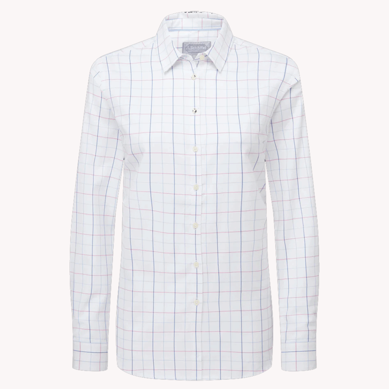 Schoffel Blakeney Shirt Blue Pink Check-5