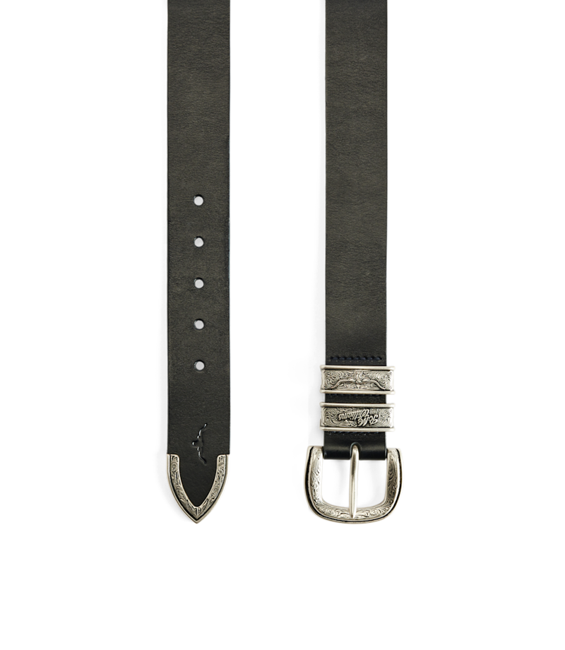 RM Williams Rope Drover Belt in Black-2