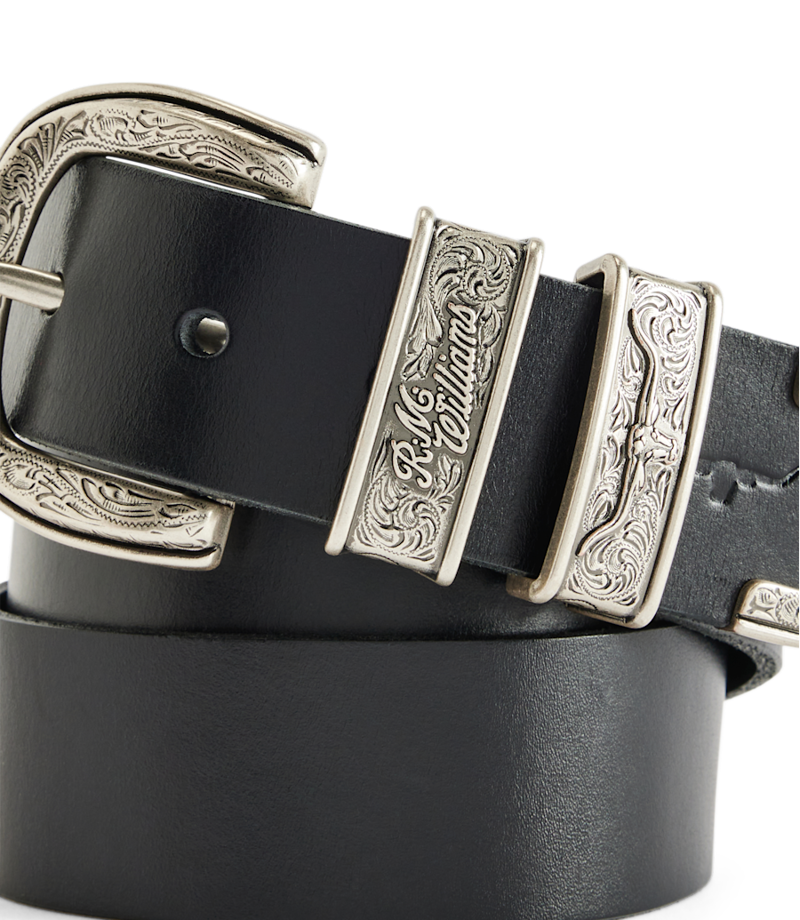 RM Williams Rope Drover Belt in Black-3