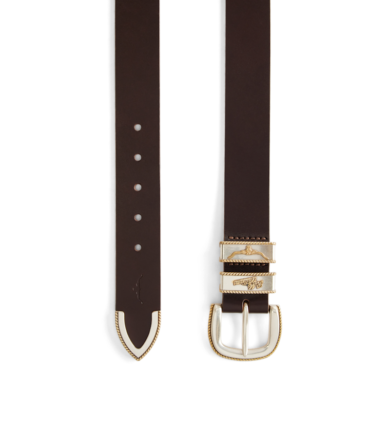 RM Williams Rope Drover Belt in Chestnut-2