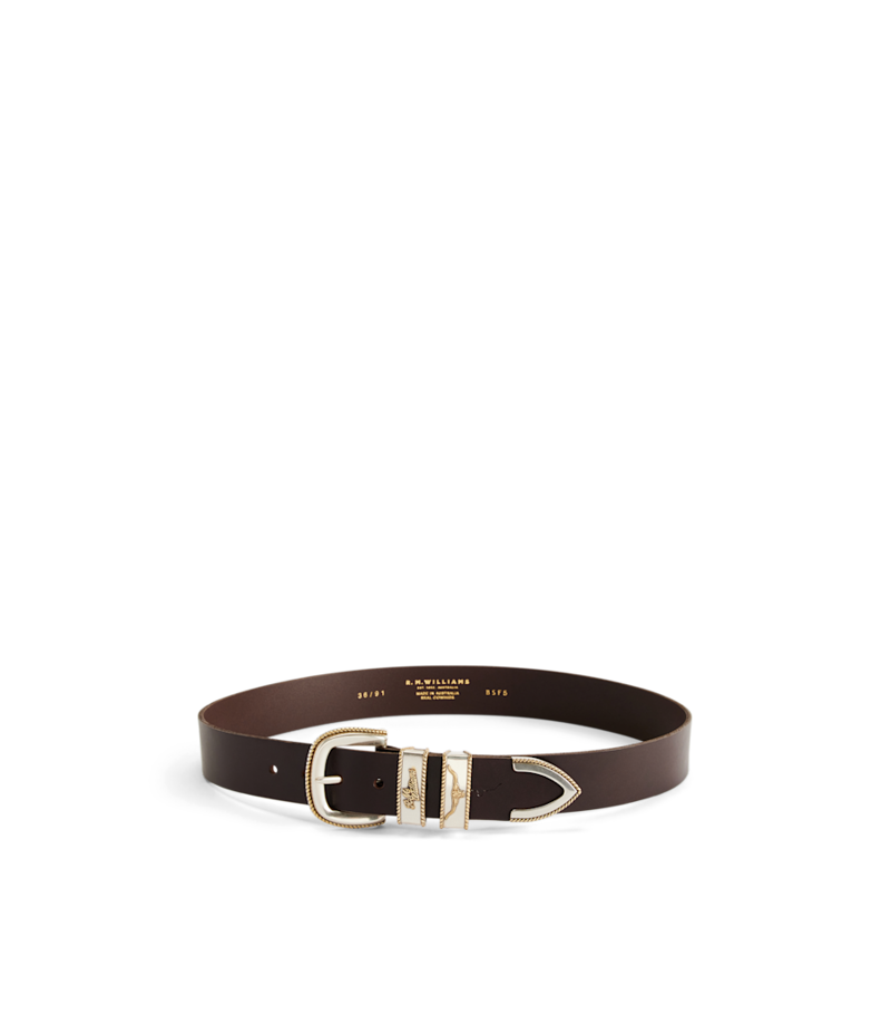 RM Williams Rope Drover Belt in Chestnut-1
