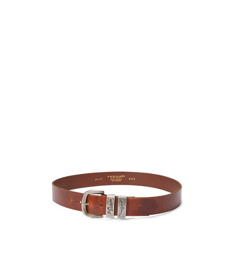 RM Williams Drover Belt Mid Brown-2