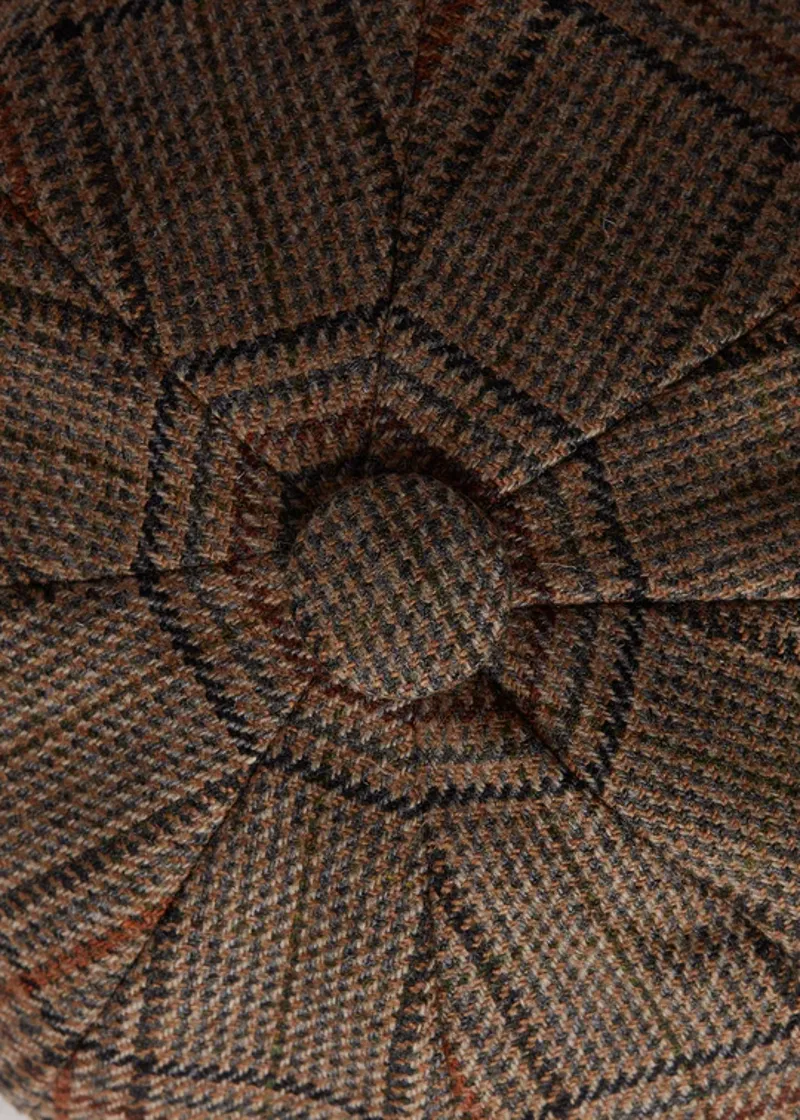 Holland Cooper Baker Boy Tweed Cap Bourbon Tweed-2