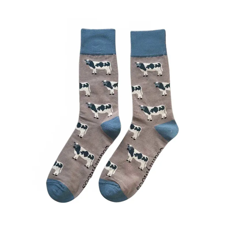 Country Moos Belgium Blue Crew Socks UK3.5 - 6