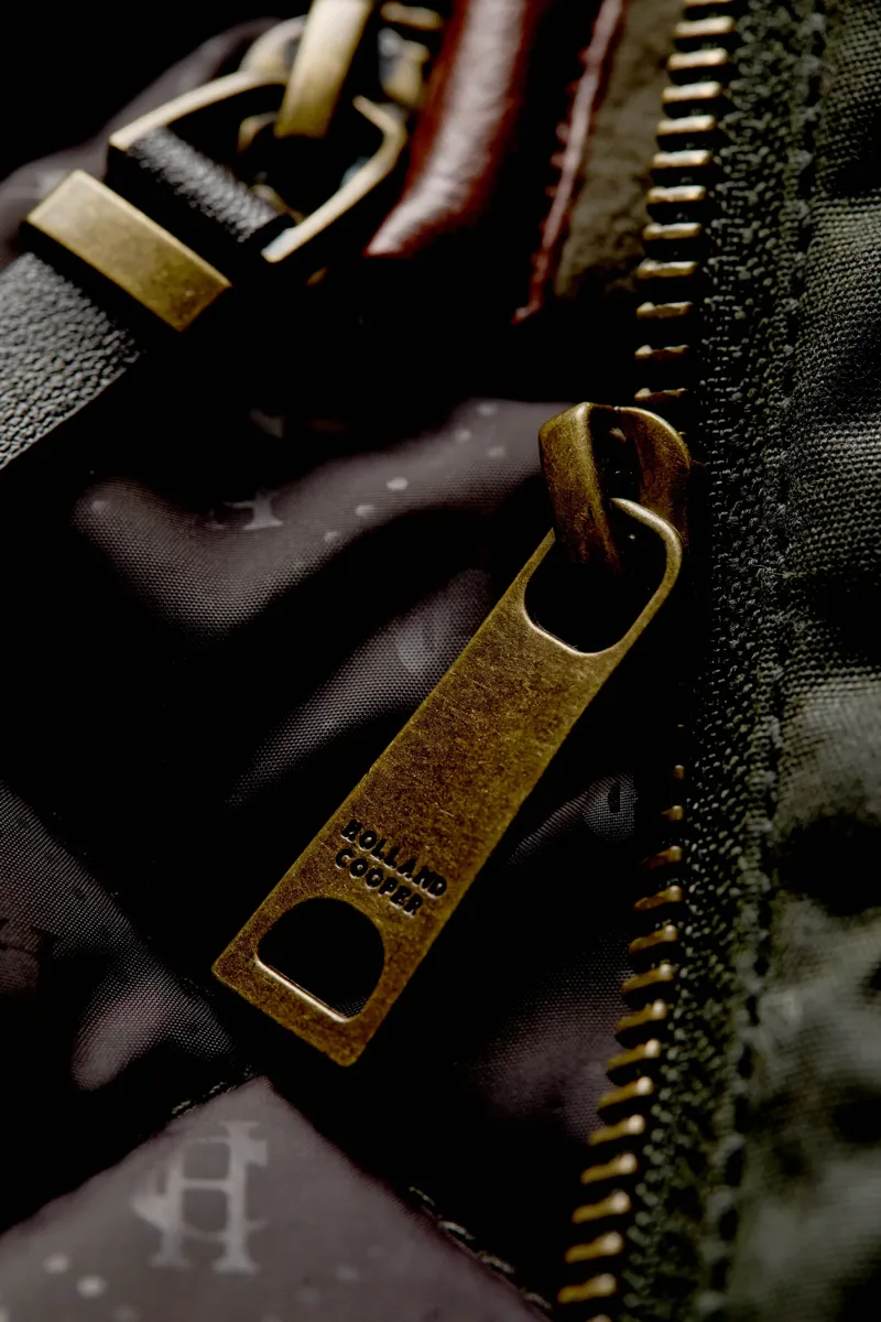 Holland Cooper Belted Wax Jacket Dark Olive-6