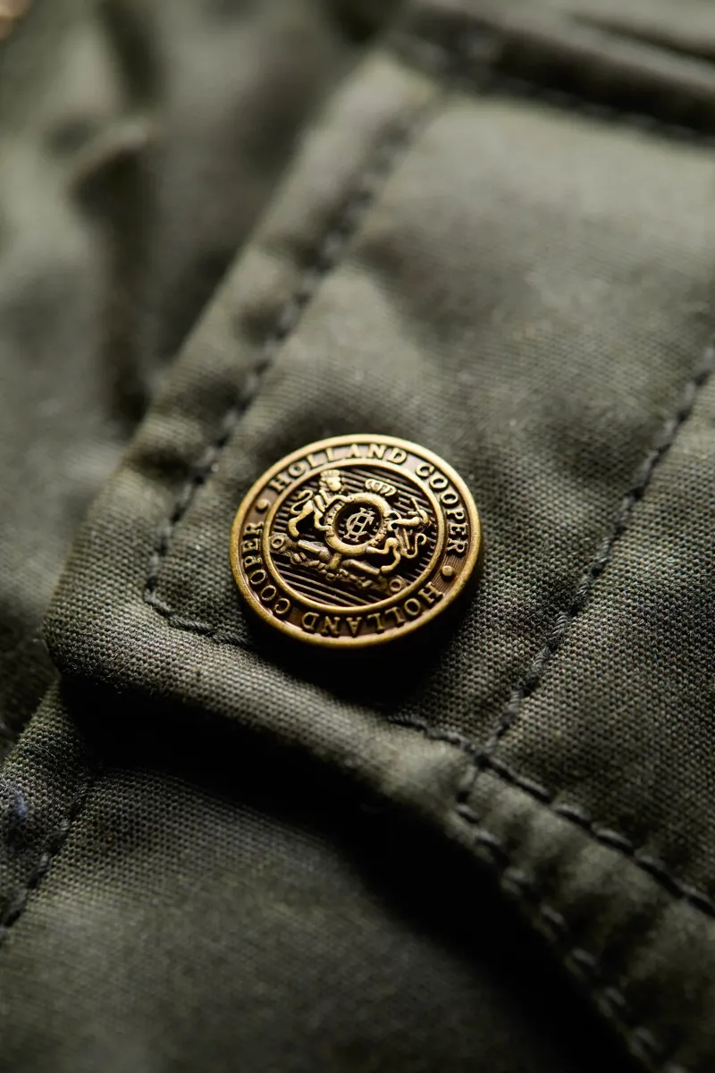 Holland Cooper Belted Wax Jacket Dark Olive-5