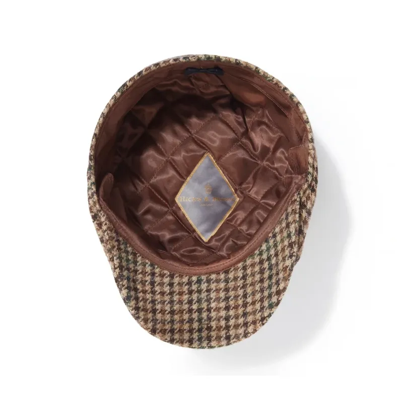 Hicks and Brown Felsham Tweed Baker Boy Cap in Moss-1