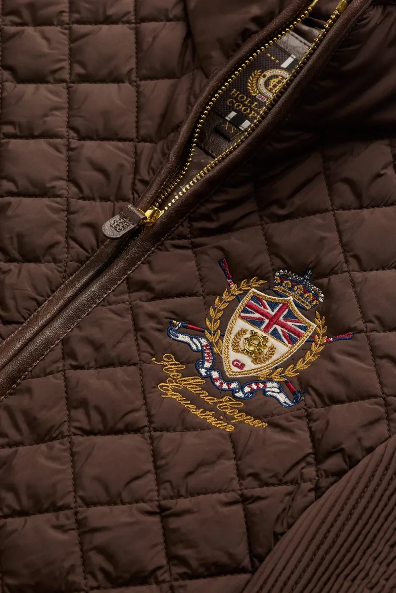 Holland Cooper Boughton Diamond Quilt Gilet in Walnut-7
