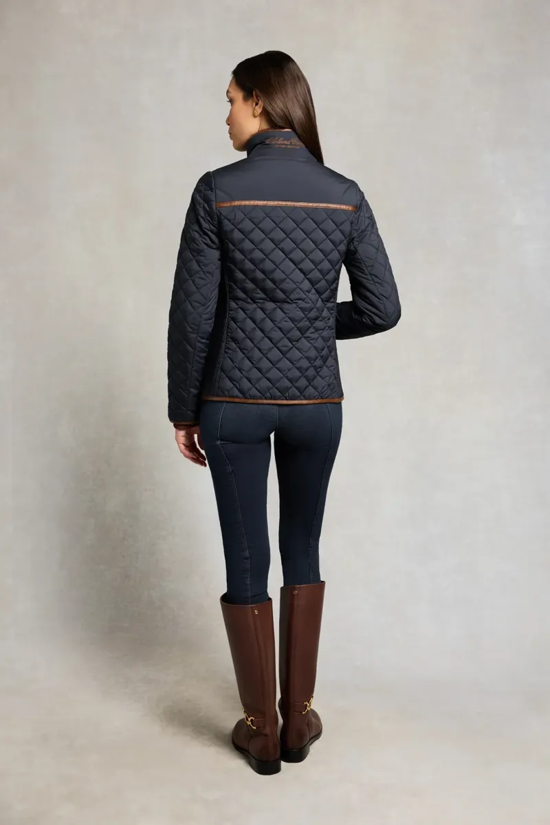 Holland Cooper Boughton Diamond Quilt Jacket in Ink Navy-6
