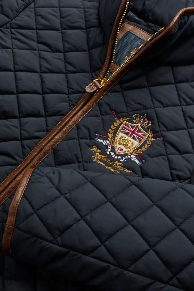 Holland Cooper Boughton Diamond Quilt Jacket in Ink Navy-8