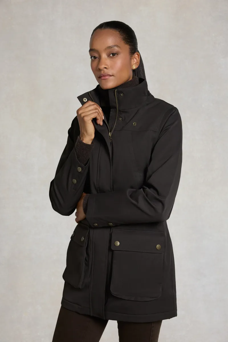 Holland Cooper Bramwell Waterproof Country Coat in Bournville-1