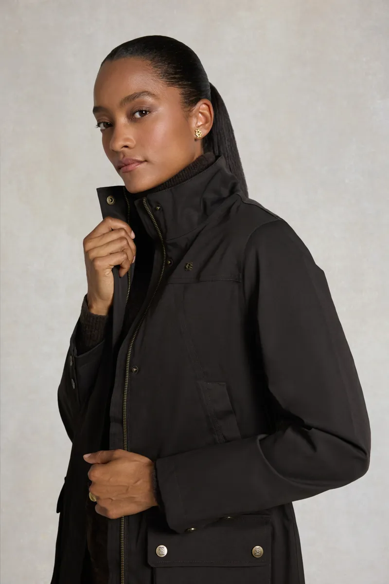Holland Cooper Bramwell Waterproof Country Coat in Bournville-5