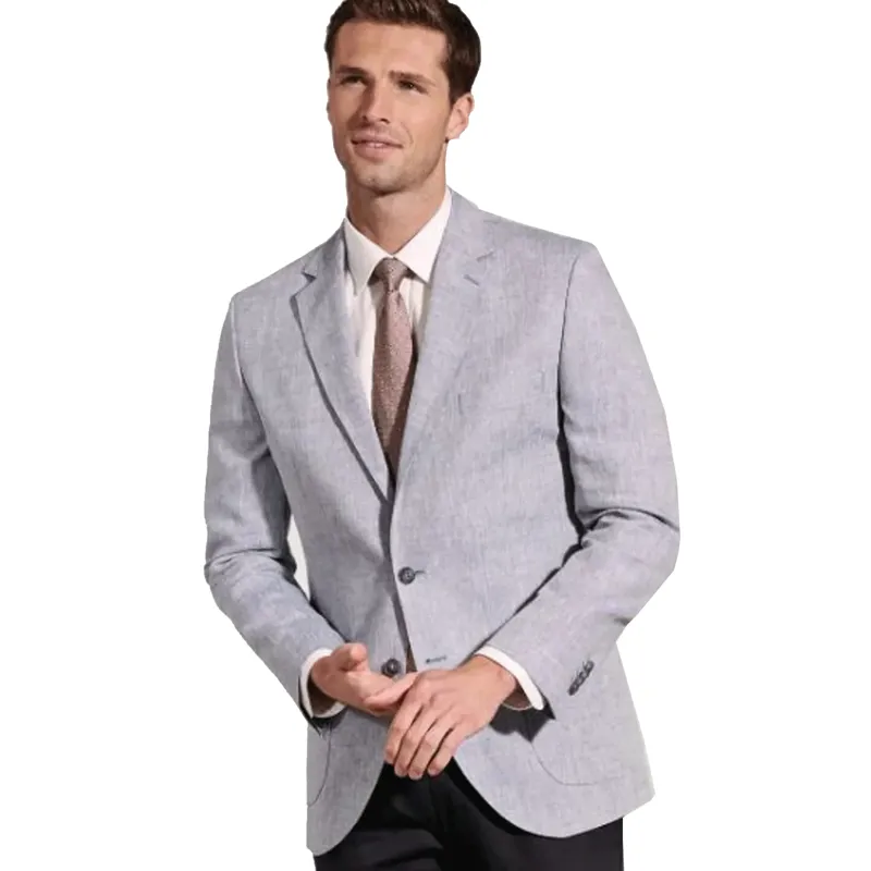 Brook Taverner Tailored Fit Eastwood Light Blue Pure Linen Jacket