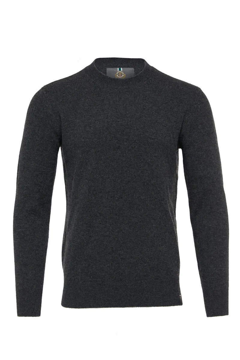 Holland Cooper Byron Crew Neck Knit Charcoal-9
