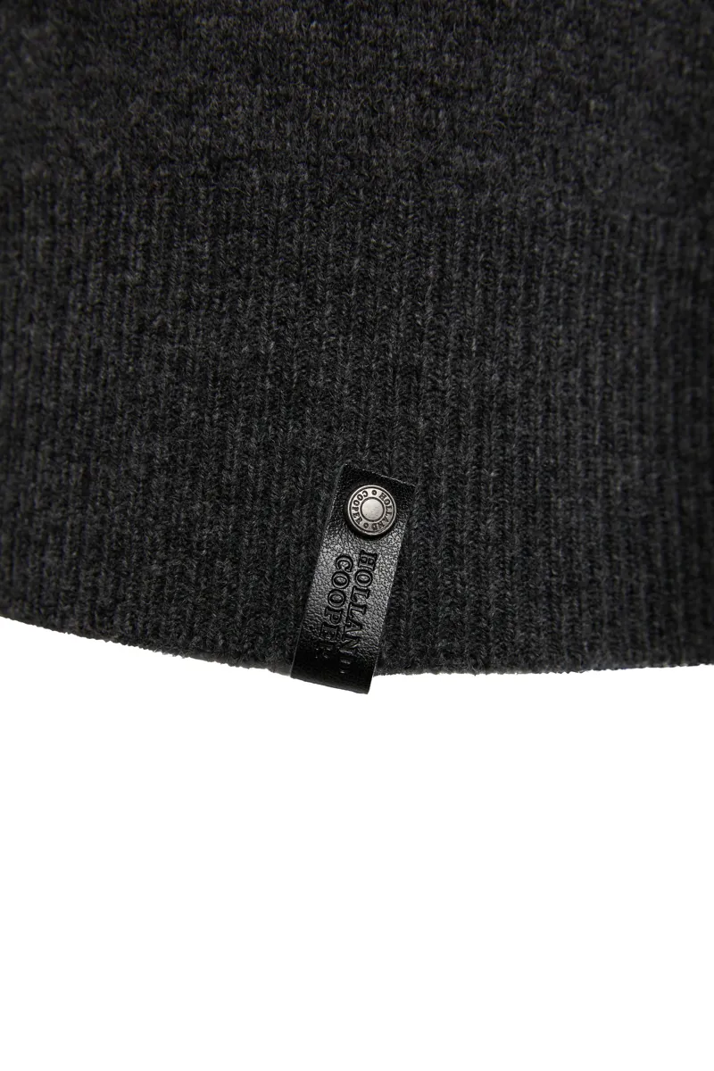 Holland Cooper Byron Roll Neck Knit Charcoal-5