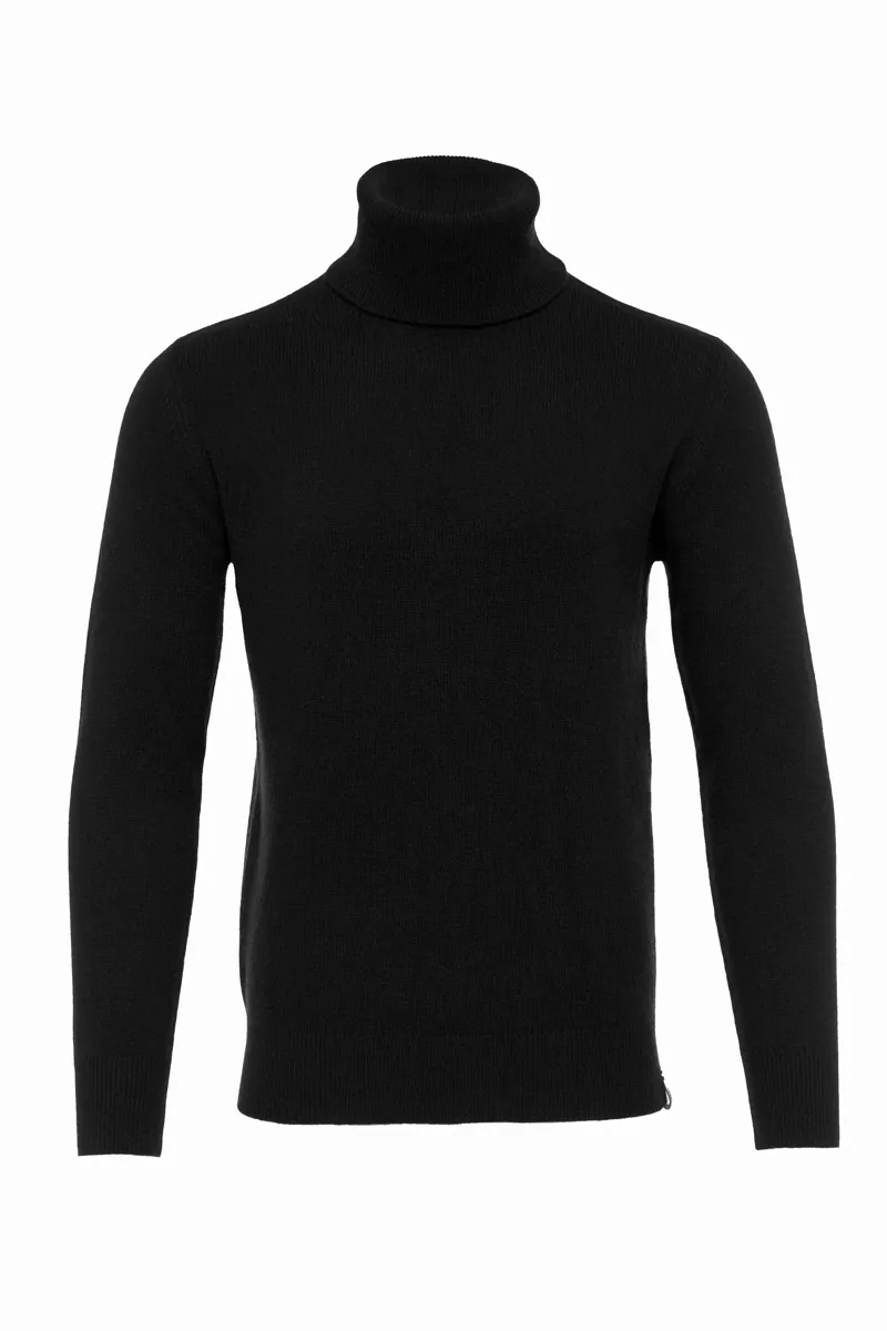 Holland Cooper Byron Roll Neck Knit Black