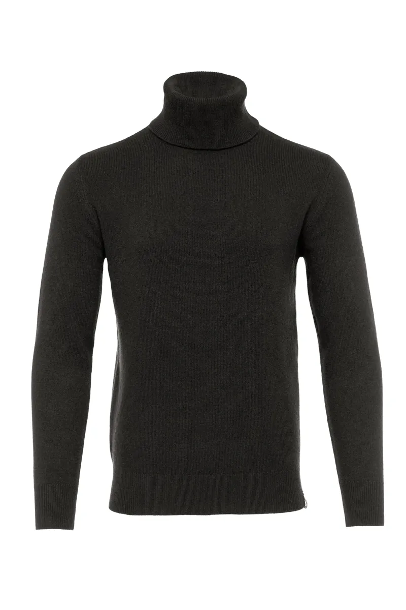Holland Cooper Byron Roll Neck Knit Charcoal-1
