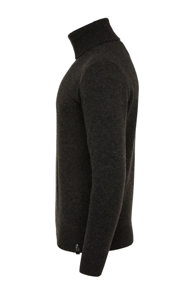 Holland Cooper Byron Roll Neck Knit Charcoal-7