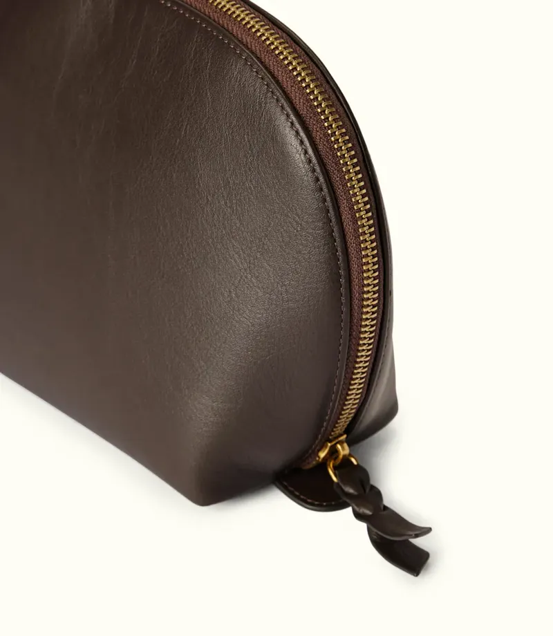 RM Williams Lucinda Large Cosmetic Case Dark Chocolate-4