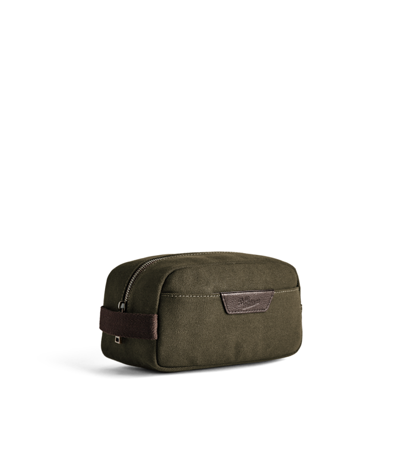 RM Williams Barrenjoey Toiletry Bag in Dark Khaki-1