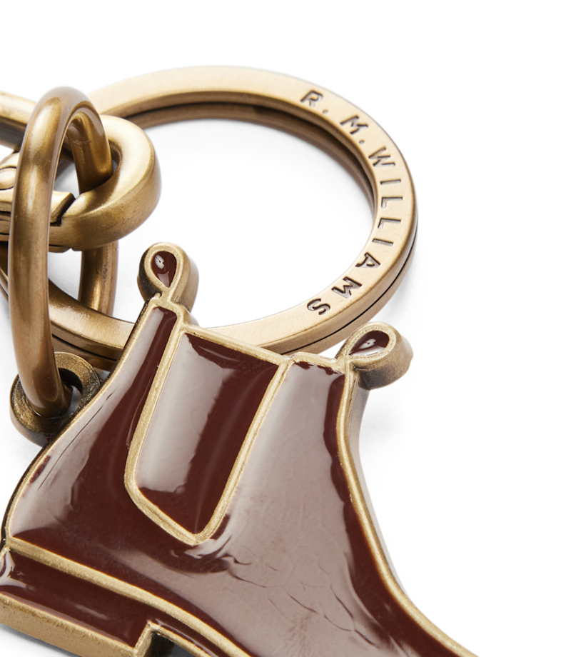 RM Williams Boot Enamel Keyring in Chestnut-2