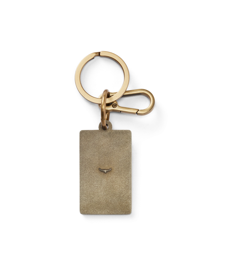 RM Williams Heritage Logo Enamel Keyring in Navy-2