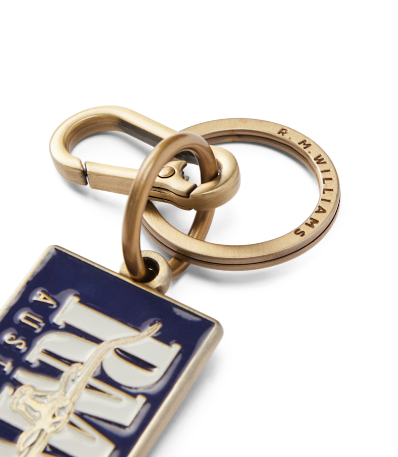 RM Williams Heritage Logo Enamel Keyring in Navy-3