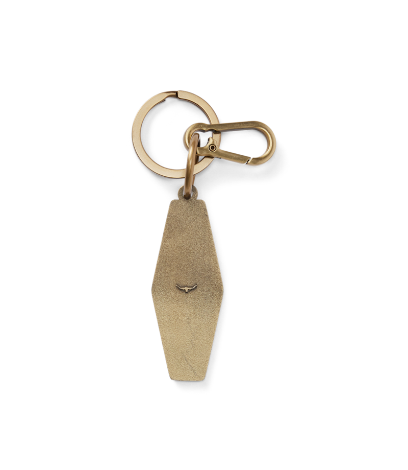 RM Williams Rope Logo Enamel Keyring in Pine-2