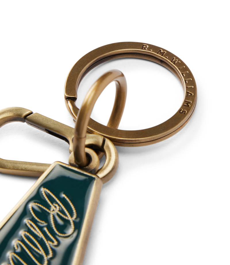 RM Williams Rope Logo Enamel Keyring in Pine-3