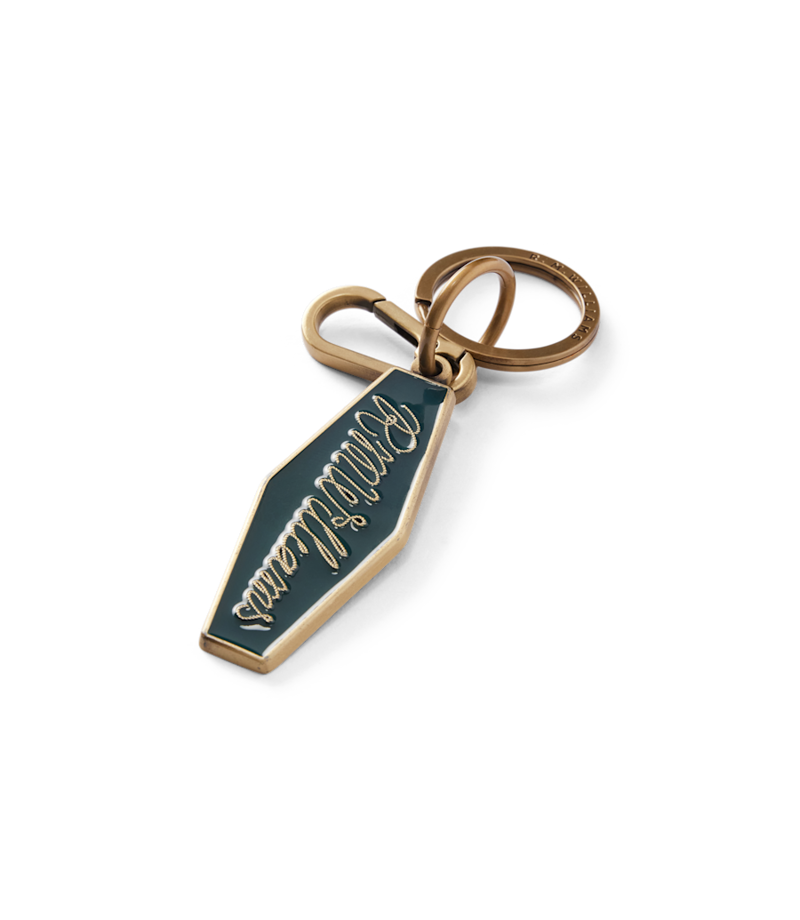 RM Williams Rope Logo Enamel Keyring in Pine-1