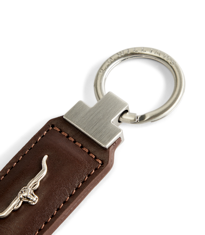 RM Williams Angaston Keyring in Dark Walnut-3
