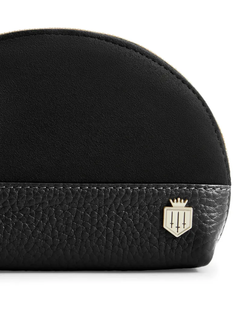 Fairfax and Favor Chiltern Coin Purse in Black Suede-2