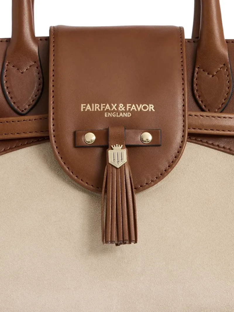 Fairfax and Favor Mini Windsor Handbag in Tan/Stone Leather-4