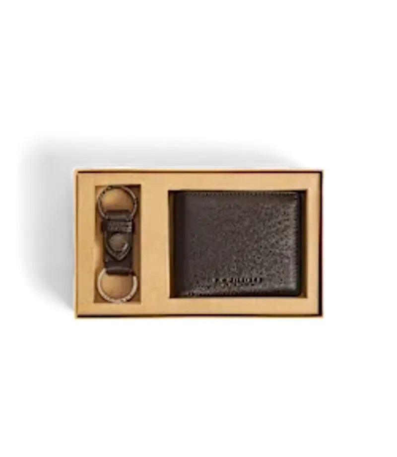 RM Williams Wallet and Keyring Gift Set in Chestnut