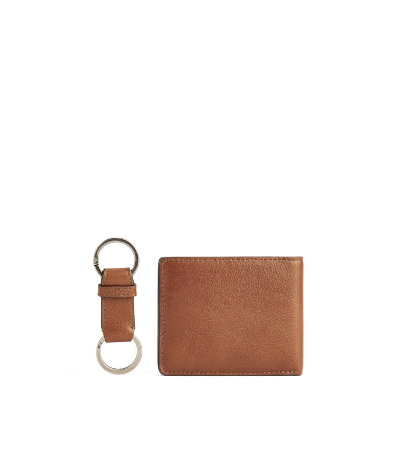 RM Williams Wallet and Keyring Gift Set in Tan-1