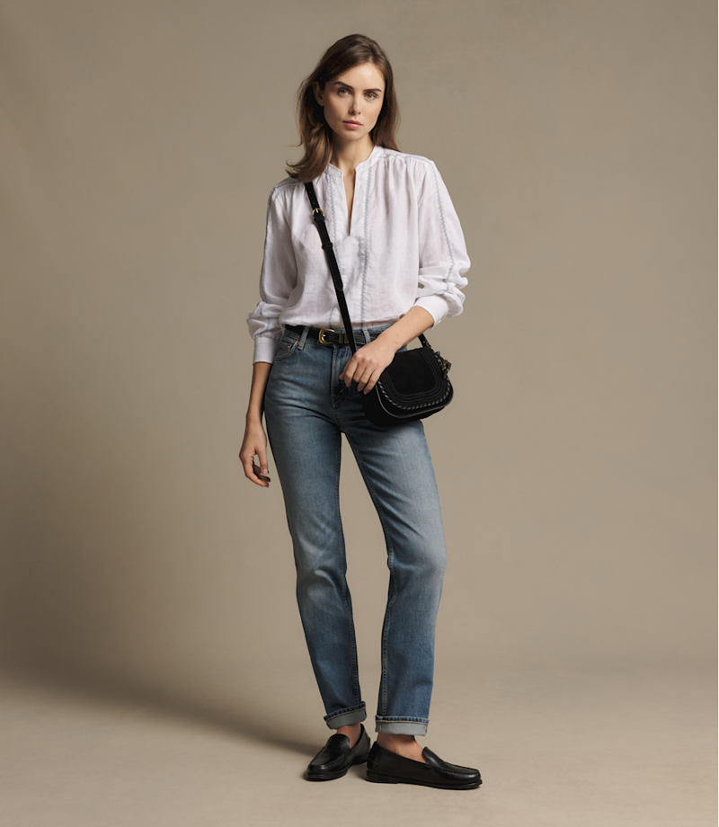 RM Williams Nomad Suede Saddle Bag in Black-6