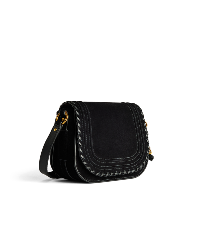 RM Williams Nomad Suede Saddle Bag in Black-1