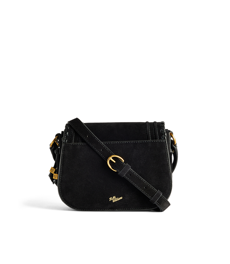 RM Williams Nomad Suede Saddle Bag in Black-3