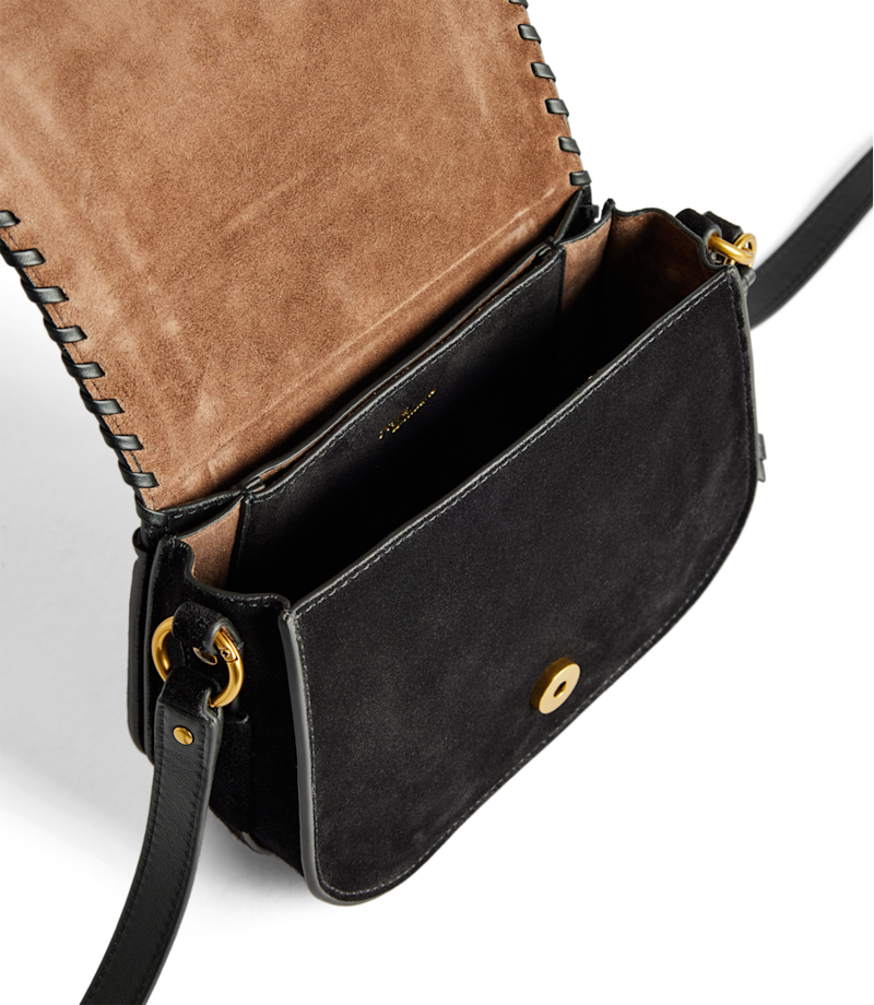 RM Williams Nomad Suede Saddle Bag in Black-4