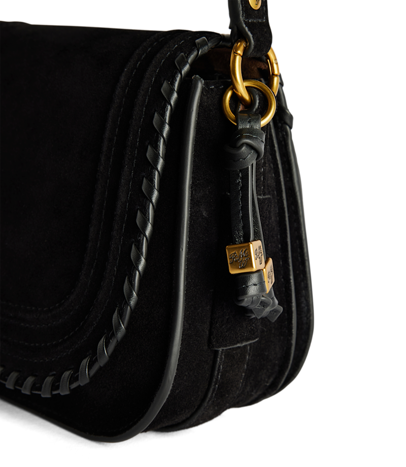 RM Williams Nomad Suede Saddle Bag in Black-5