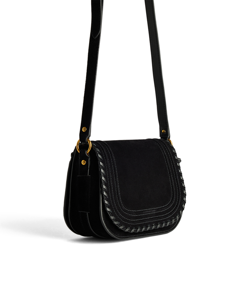 RM Williams Nomad Suede Saddle Bag in Black-2