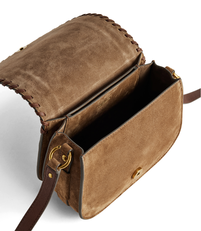 RM Williams Nomad Suede Saddle Bag in Cognac-4
